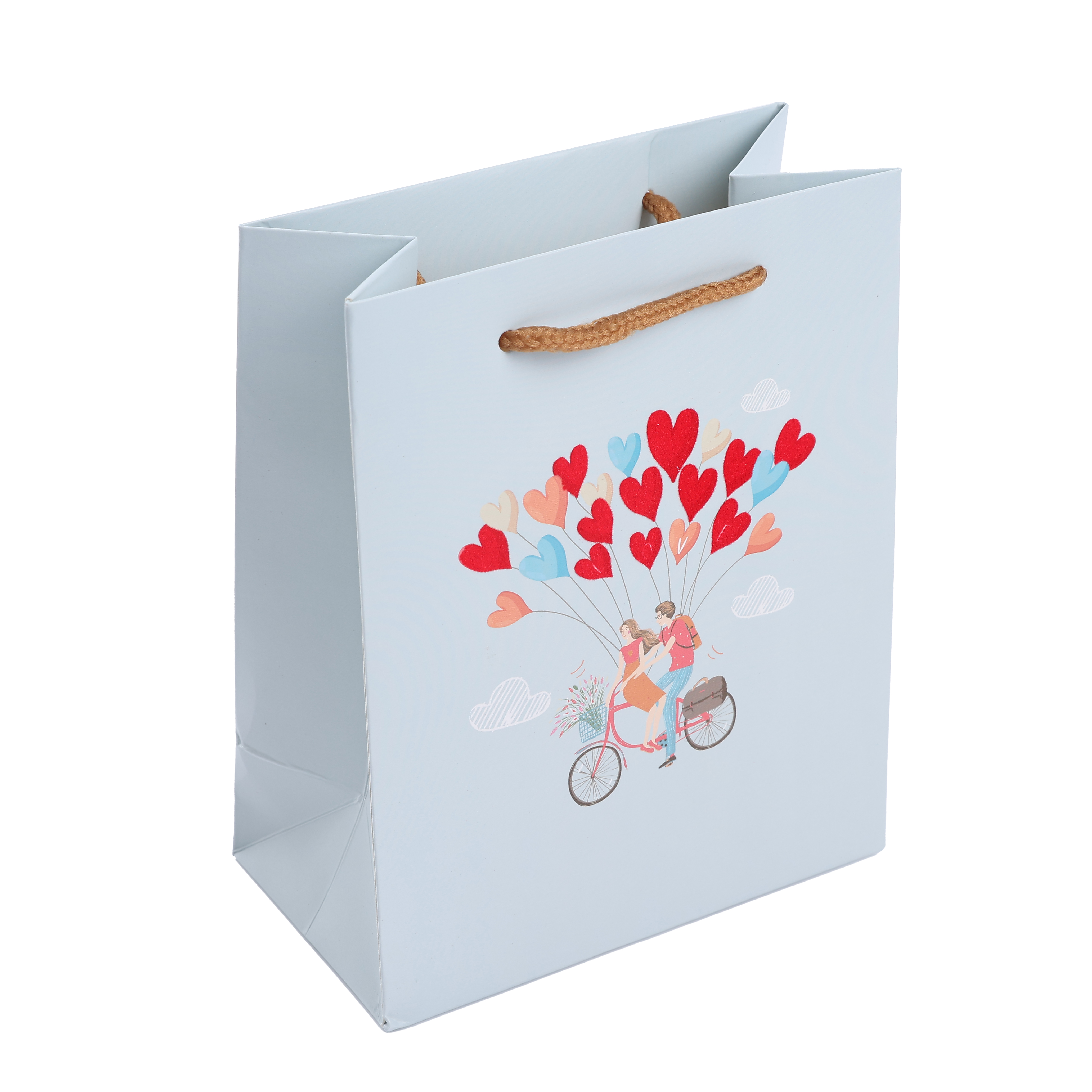 Valentine's Day Couple Bicycle Paper Bag VALG0002